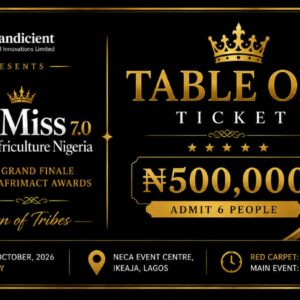 Miss Africulture 7.0 Table Ticket