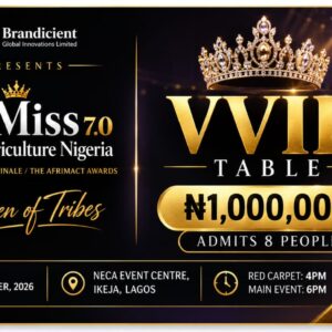 Miss Africulture 7.0 VVIP Table Ticket